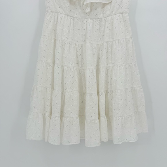 Lilly Pulitzer Emie Babydoll Ruffle Eyelet Dress in White Size 8 - Picture 6 of 14